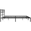 vidaXL Estructura cama sin colch&oacute;n con cabecero metal negro 200x200 cm