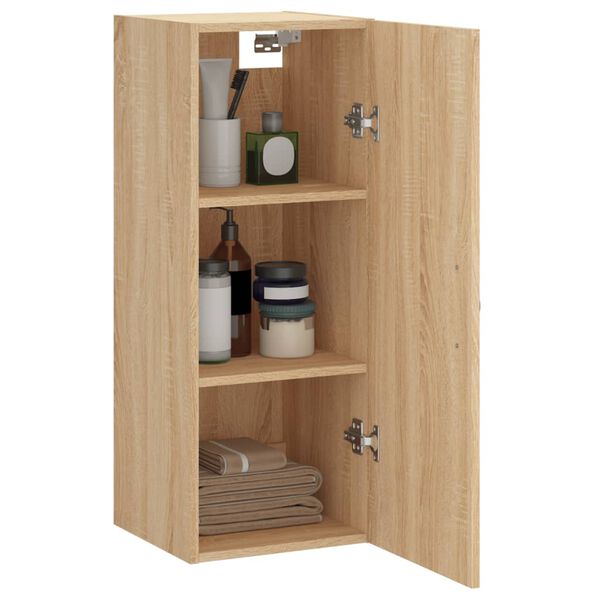 vidaXL Armario de pared madera ingenier&iacute;a roble Sonoma 34,5x34x90 cm