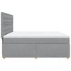 vidaXL Cama box spring con colch&oacute;n tela gris claro 200x200 cm
