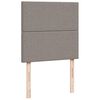 vidaXL Cama box spring con colch&oacute;n tela gris taupe 90x190 cm