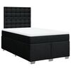 vidaXL Cama box spring con colch&oacute;n tela negro 120x190 cm