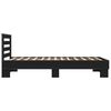 vidaXL Estructura de cama madera de ingenier&iacute;a y metal negra 75x190 cm