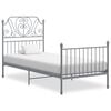 vidaXL Estructura de cama sin colch&oacute;n metal gris 100x200 cm
