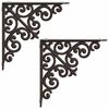 vidaXL Soportes para estanter&iacute;as de pared 2 uds. Marr&oacute;n antiguo