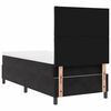 vidaXL Cama Box Spring LED con colch&oacute;n Negro 90 x 190 cm tela