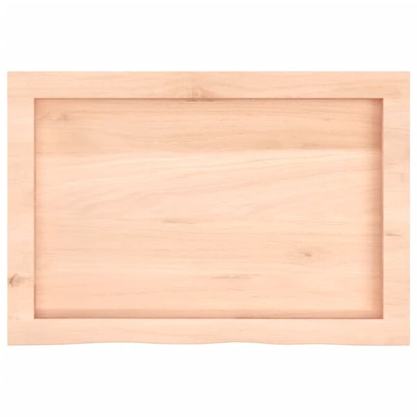 vidaXL Tablero de mesa madera maciza roble sin tratar 60x40x(2-4) cm