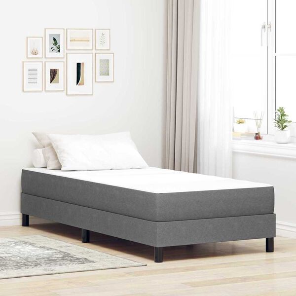 vidaXL Colchón de Cama con colchón Gris Claro 100 x 200 cm tela