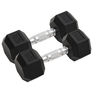 vidaXL Mancuernas 2 unidades total hierro fundido 8 kg