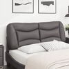 vidaXL Cabecero de cama acolchado Hvar cuero sint&eacute;tico gris 120 cm
