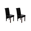 vidaXL Sillas de comedor 2 unidades cuero sint&eacute;tico negro