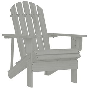 vidaXL Silla de jard&iacute;n de madera gris