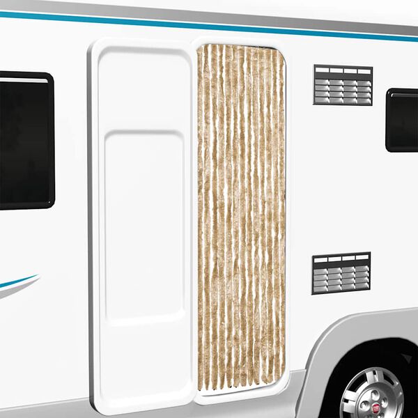 vidaXL Cortina mosquitera de chenilla beige 56x185 cm