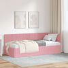 vidaXL Estructura de cama en esquina Rosa 90 cm x 190 cm Terciopelo