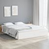 vidaXL Estructura de cama doble sin colch&oacute;n madera blanco 135x190 cm