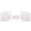 vidaXL Set de sal&oacute;n de jard&iacute;n de 7 pzas blanco madera maciza de pino