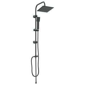 vidaXL Sistema de Ducha Negro 47 x 20 x 95 cm Acero inoxidable