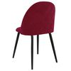 vidaXL Sillas de comedor 2 unidades tela rojo tinto