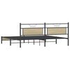 vidaXL Estructura de cama sin colch&oacute;n metal roble Sonoma 200x200 cm