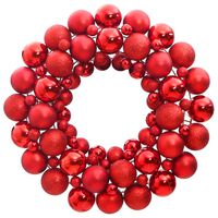 vidaXL Corona de Navidad poliestireno roja 45 cm