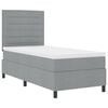 vidaXL Cama tipo Box Spring con colch&oacute;n Gris Claro 100 x 200 cm tela