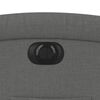 vidaXL Sillón reclinable eléctrico de tela gris oscuro