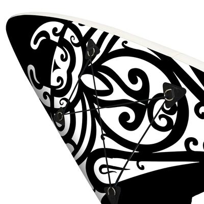 vidaXL Juego de tabla de paddle surf hinchable negro 320x76x15 cm