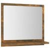 vidaXL Espejo de ba&ntilde;o madera contrachapada roble ahumado 40x10,5x37 cm