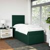 vidaXL Cama box spring con colch&oacute;n terciopelo verde oscuro 90x190 cm