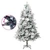 vidaXL &Aacute;rbol de Navidad con nieve, luces LED y pi&ntilde;as PVC y PE 225 cm