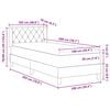 vidaXL Cama tipo Box Spring Gris oscuro 200 x 100 cm Terciopelo