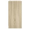 vidaXL Armario auxiliar puertas de vidrio roble Sonoma 68x37x75,5 cm