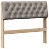 vidaXL Cabecero tapizado Taup&eacute; 90 cm Madera de pino macizo