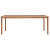 vidaXL Conjunto de comedor de jardín de 7 piezas, 200 x 100 cm, madera maciza de teca