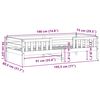 vidaXL Estructura de cama sin colchón madera maciza blanca 75x190 cm