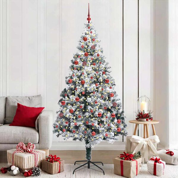 vidaXL Árbol de Navidad artificial Verde 210 cm PVC y Acero y Plástico