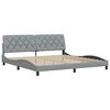 vidaXL Estructura de cama sin colch&oacute;n tela gris claro 200x200 cm