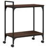 vidaXL Carrito de cocina madera ingenier&iacute;a marr&oacute;n roble 60,5x31x72,5cm