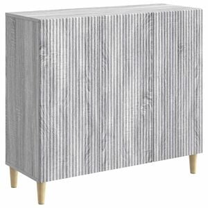 vidaXL Aparador Gris Sonoma 89 x 34,5 x 80 cm Madera de Ingenier&iacute;a