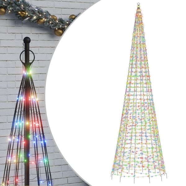 vidaXL &Aacute;rbol de Navidad 1534 LED colores 500 cm