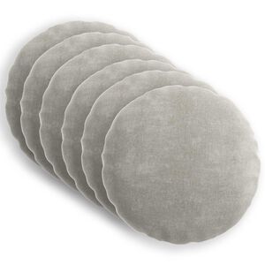 vidaXL Funda de almohada 6 uds. HEERLEN Gris Claro &Oslash; 30 cm
