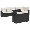 vidaXL Conjunto de sof&aacute; de jard&iacute;n 9 uds. Negro y crema rat&aacute;n sint&eacute;tico