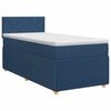 vidaXL Cama box spring con colch&oacute;n con cabecera Azul 90 x 200 cm Tela