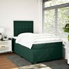 vidaXL Cama box spring con colch&oacute;n terciopelo verde oscuro 120x190 cm