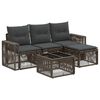vidaXL Conjunto de sof&aacute;s de jard&iacute;n 5 pcs Gris y Gris Oscuro