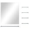 vidaXL Espejo de pared con 5 estantes plateado 50x60 cm