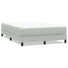 vidaXL Cama box spring sin colch&oacute;n gris claro terciopelo 160x220 cm