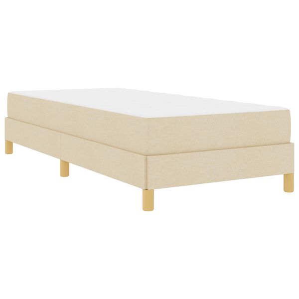 vidaXL Cama tipo Box Spring con colch&oacute;n Crema 100 x 200 cm tela