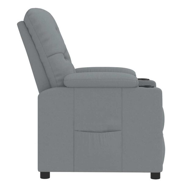 vidaXL Sill&oacute;n reclinable de tela gris claro