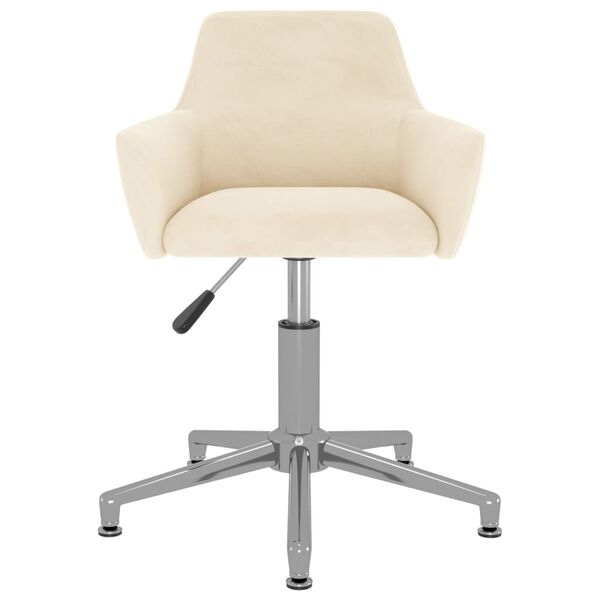 vidaXL Sillas de comedor giratorias 4 unidades terciopelo color crema