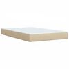 vidaXL Cama box spring con colchón tela color crema 120x190 cm